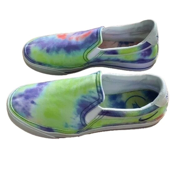 Nike Women’s Court Legacy Tie Dye Multi-Color Slip-On Sneaker, Sz 7/5, EUC - Picture 4 of 8
